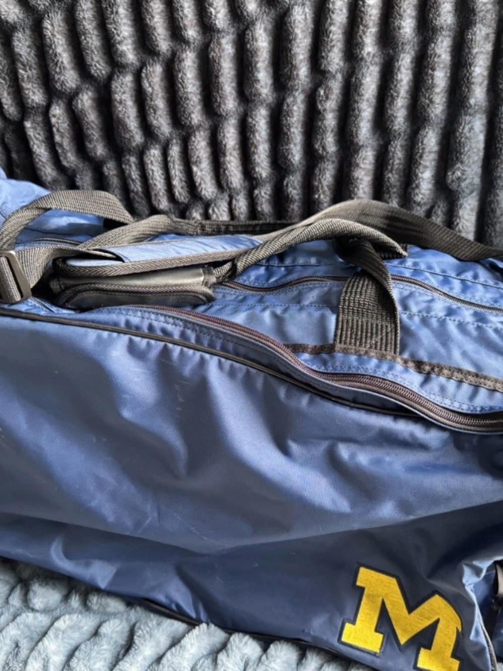 Men's Navy Duffel Bag Michigan